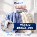 CloudSoft™ – Toalha Premium Algodão Turco | Kit 10 Banhão + 10 Rosto (BRINDE)