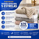 CloudSoft™ – Toalha Premium Algodão Turco | Kit 10 Banhão + 10 Rosto (BRINDE)