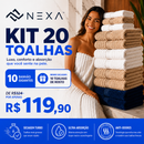 CloudSoft™ – Toalha Premium Algodão Turco | Kit 10 Banhão + 10 Rosto (BRINDE)