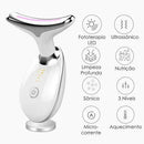 Massageador Rejuvenescedor com LED para Rosto e Pescoço - Brazilis 