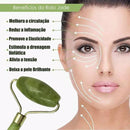 Massageador Facial Anti Rugas com Pedra de Jade - Brazilis 